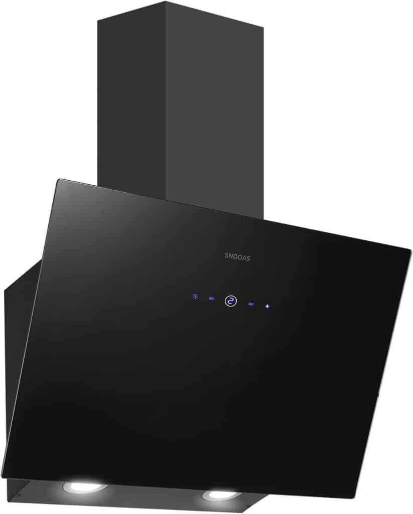 Test de la hotte aspirante SNDOAS 60cm : puissance et design noir élégant