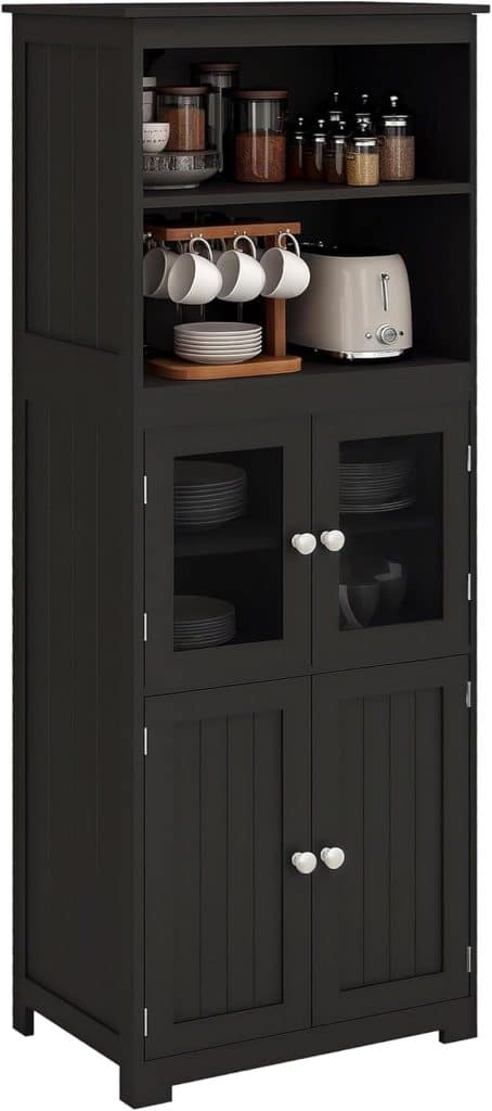 Test de l'armoire de cuisine noir HOMCOM : rangement et élégance