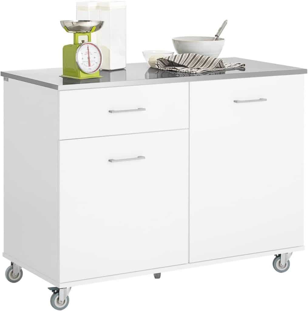 Test : desserte de cuisine SoBuy FKW117-W sur roulettes, pratique et élégante