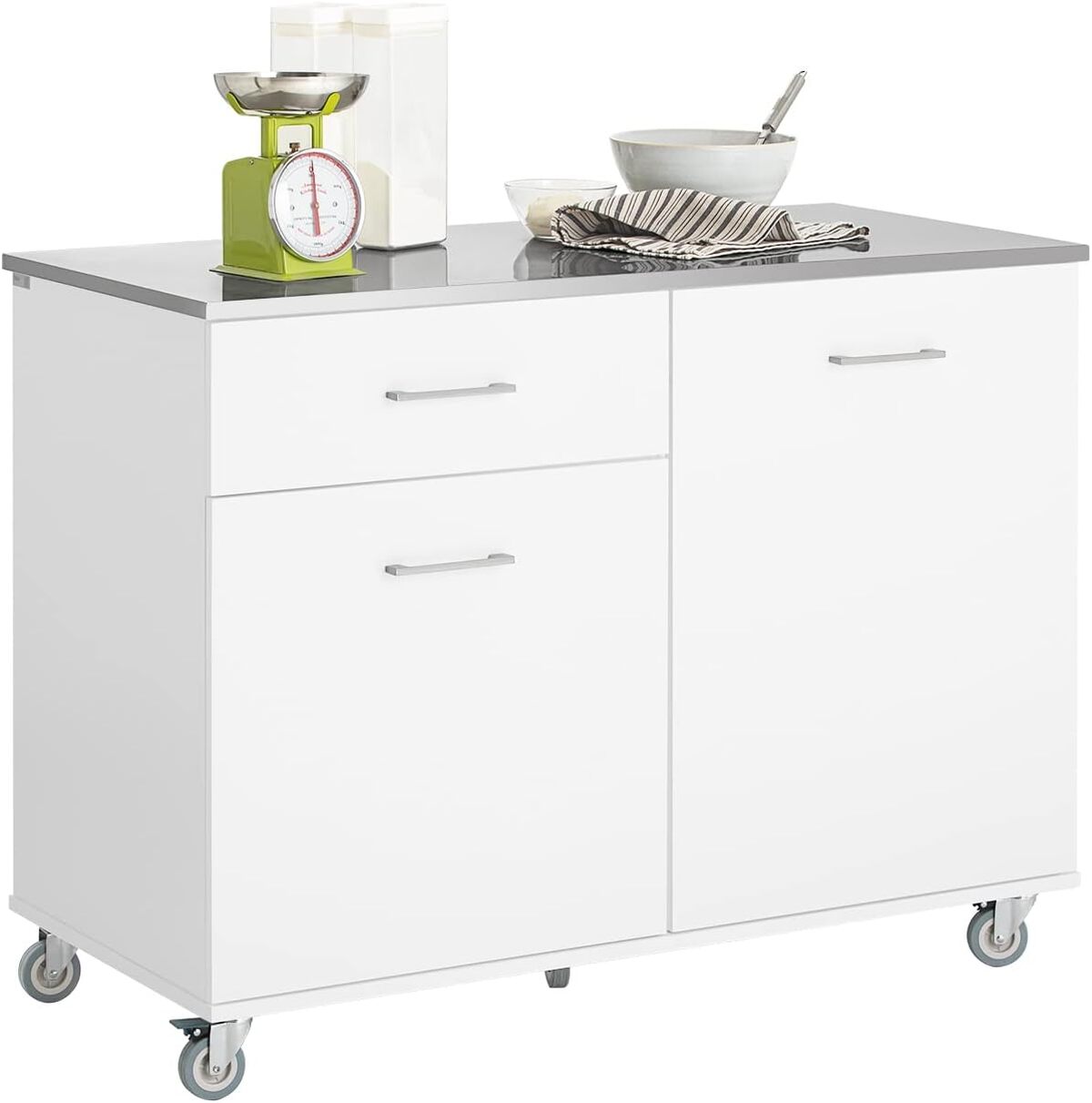 Test : desserte de cuisine SoBuy FKW117-W sur roulettes, pratique et élégante
