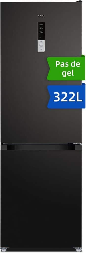 Test du réfrigérateur CHIQ 317L : performance et design noir