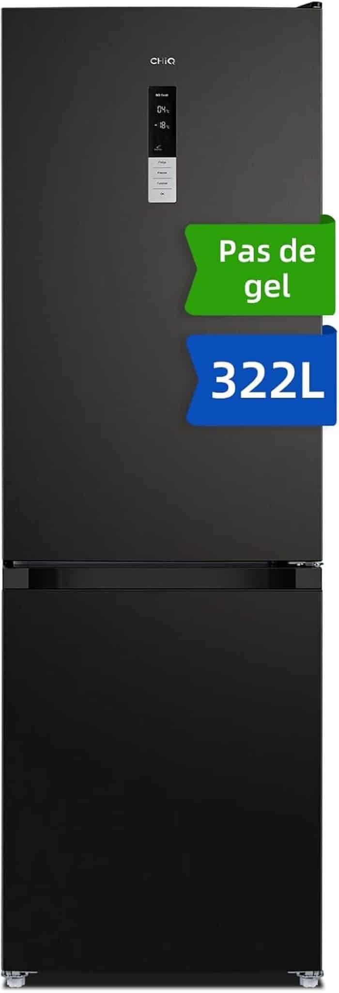 Test du réfrigérateur CHIQ 317L : performance et design noir