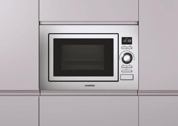 Micro ondes Grill Encastrable Rosieres RMG28/1IN - Micro-Ondes + Grill Intégrable Inox - 28 litres - 900 W