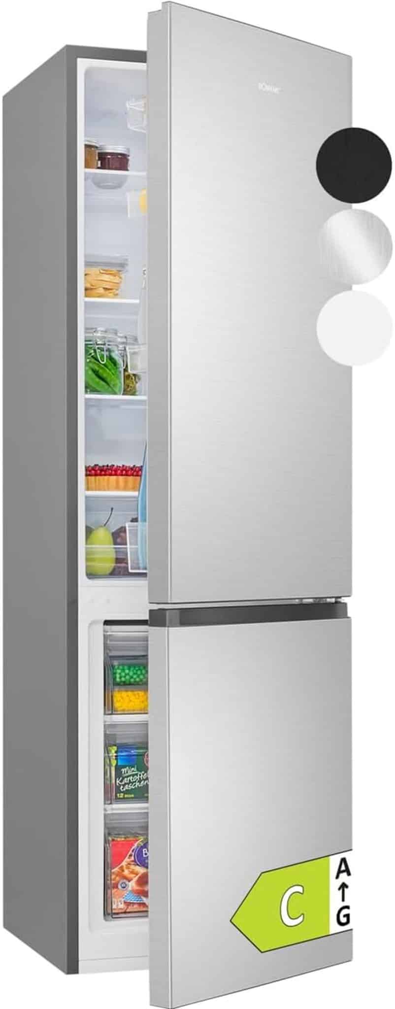 Test : bomann KG7353, réfrigérateur-congélateur inox 268 L