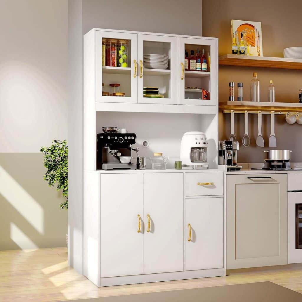Test : buffet de cuisine Vowner armoire multi-rangement blanc