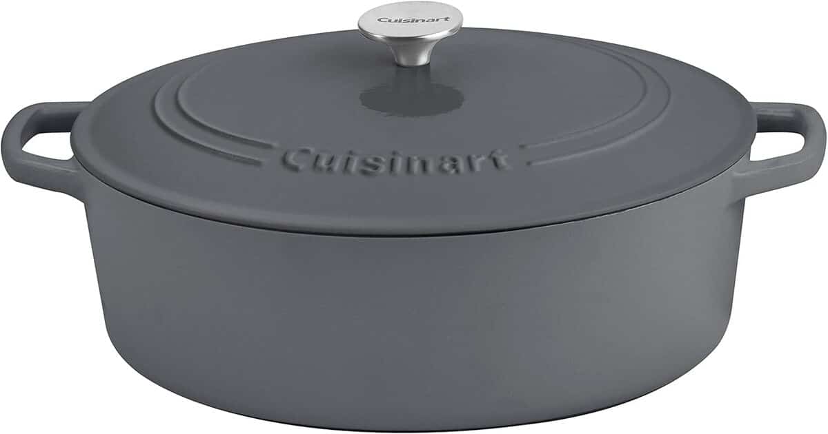 Test : cocotte ovale Cuisinart 7 l gris foncé
