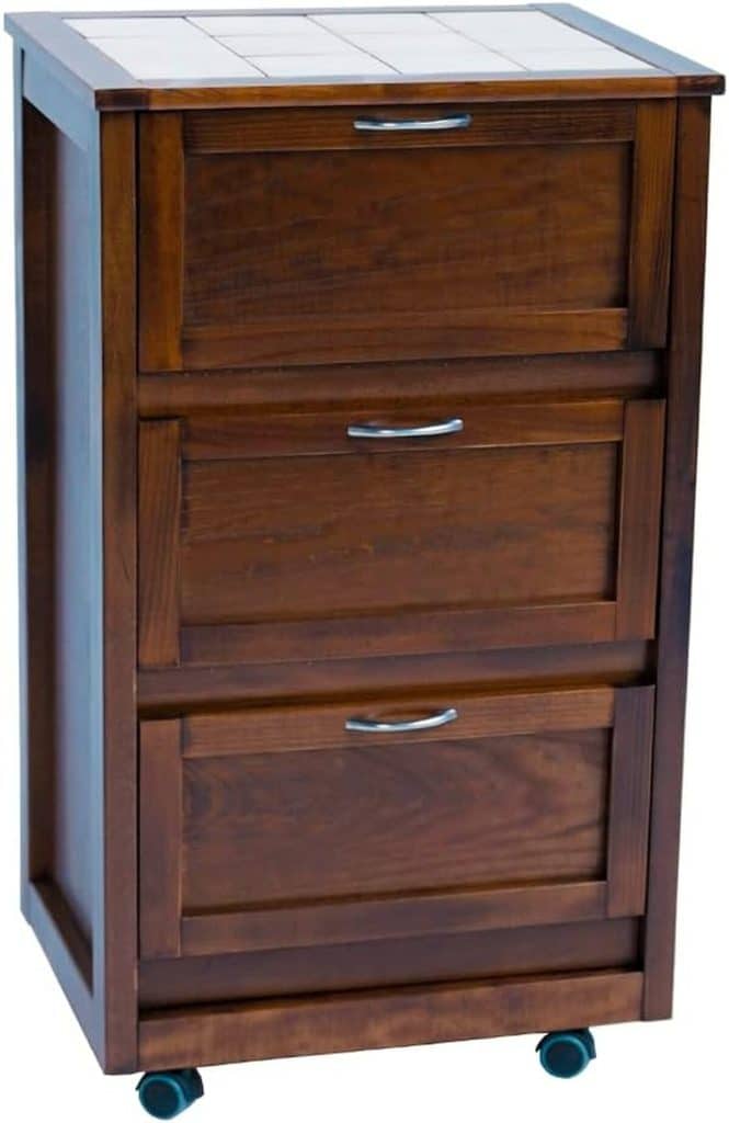 Test du chariot de cuisine Luxury Landhell noyer avec portes battantes