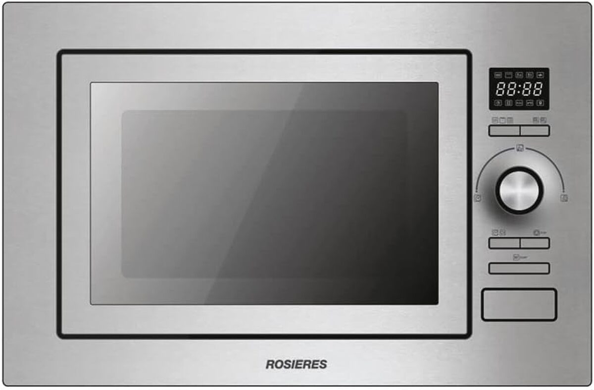Test du micro-ondes grill encastrable Rosieres RMG28/1IN : performance inox 28L 900W