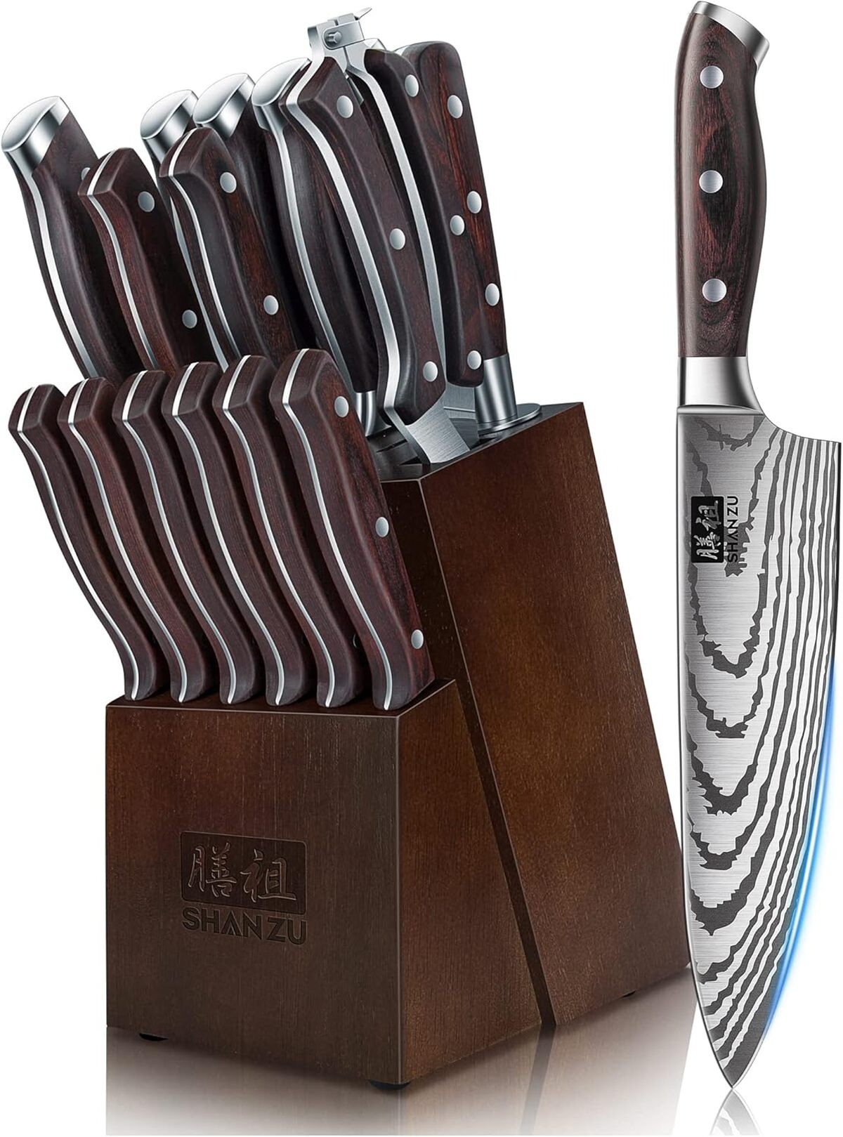 Test : shan zu ensemble de couteaux 16 pcs ultra-tranchant