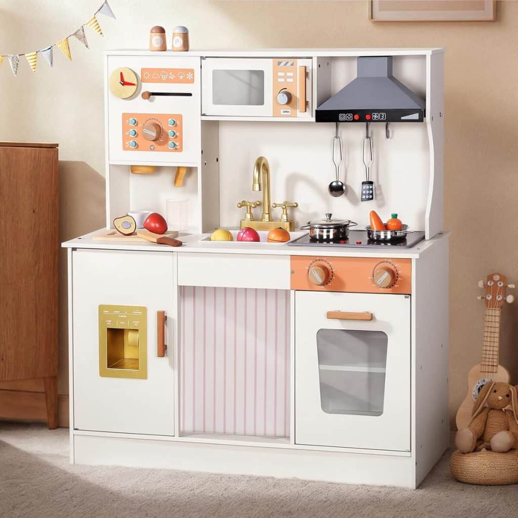 Avis sur la cuisine en bois enfant avec accessoires : jouet idéal pour 2 à 5 ans