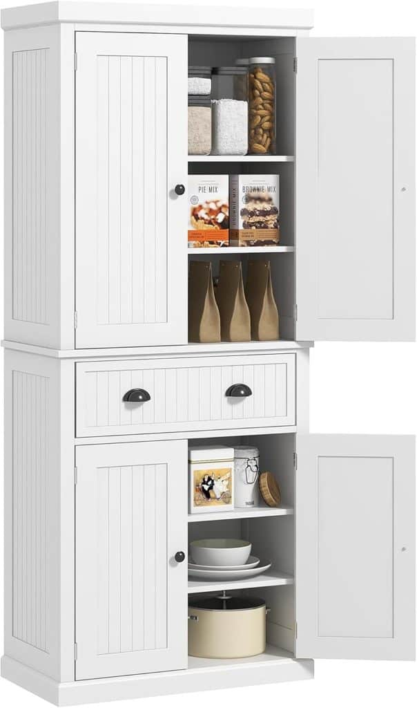 Test : buffet cuisine HOMCOM vaisselier multi-rangements blanc