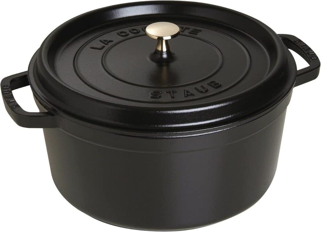 Test de la cocotte ronde Staub 1102825 28 cm - noir matt