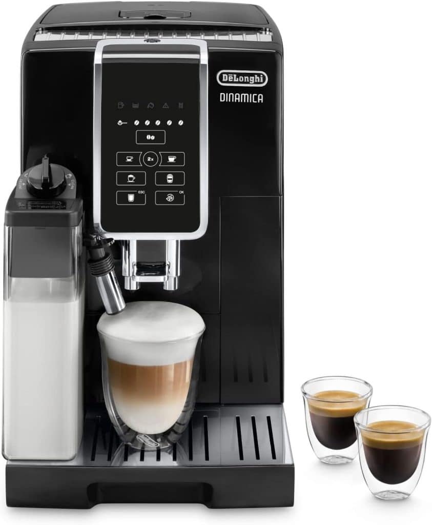 Test de la De'Longhi Dinamica ECAM350.50.B : machine à café grain intuitive et performante