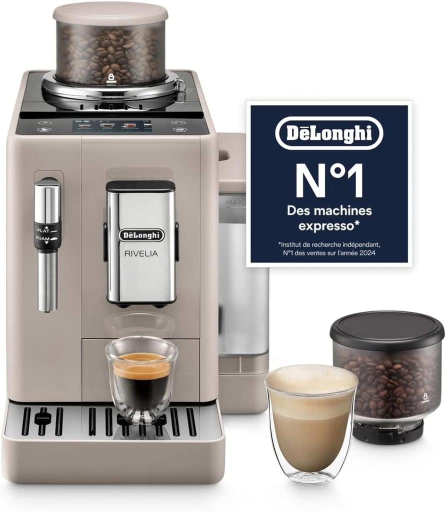 Test de la De'Longhi Rivelia : machine à café automatique au design beige sable