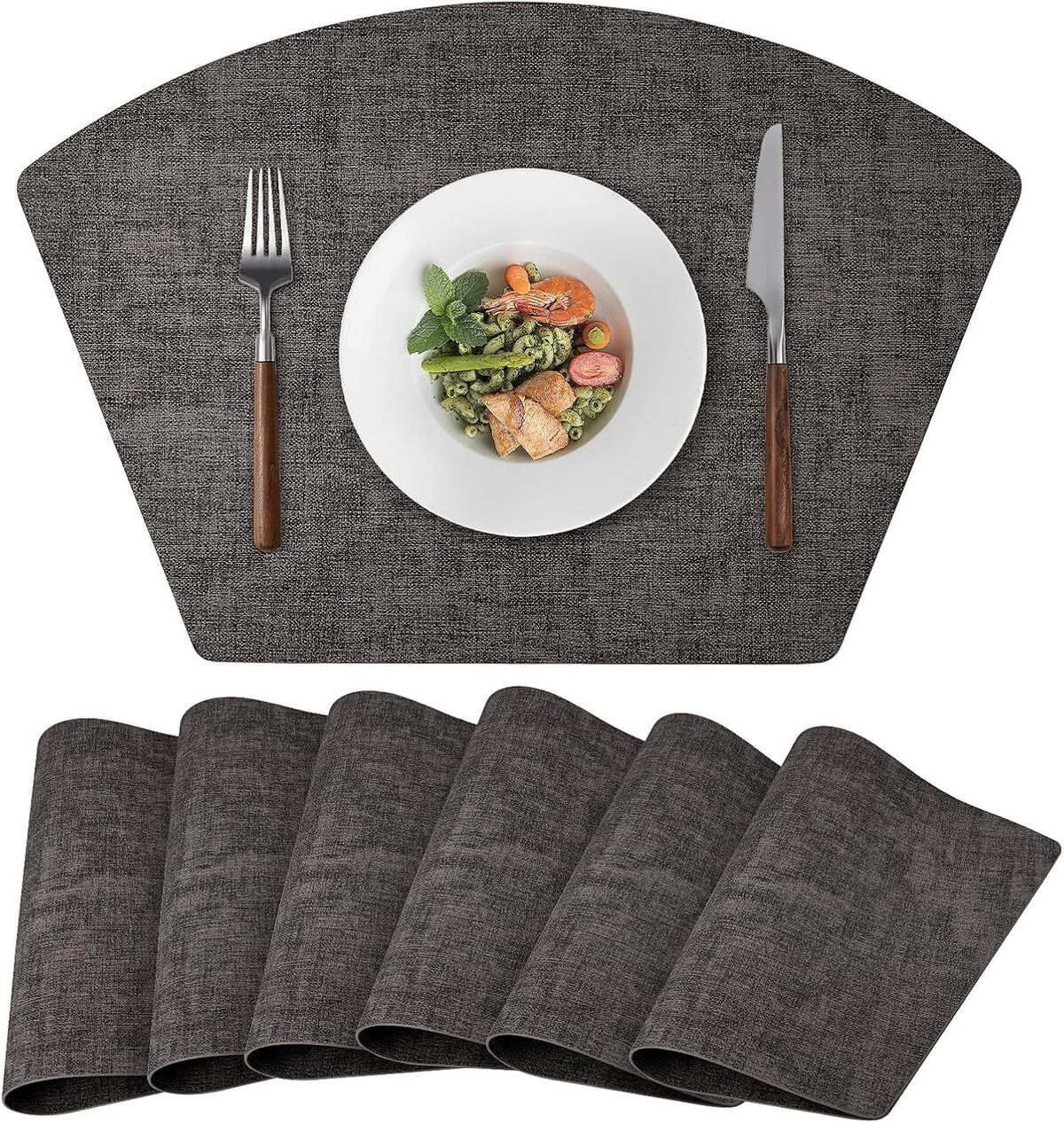 Test des sets de table ronds antidérapants Wanlvhu en cuir noir