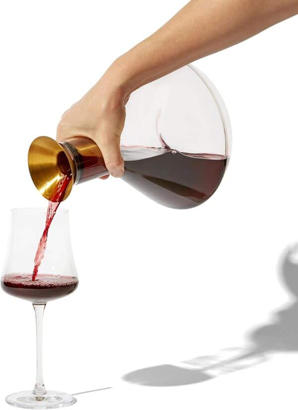 RBT Carafe à vin avec filtre à sédiments et aérateur, améliore la saveur et la clarté