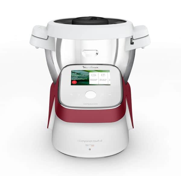 Moulinex, I-Companion Touch, Robot cuiseur, 17 fonctions, Connecté, Recettes sur l’écran, Capacité XL 10 personnes, Gris, Fabriqué en France, HF934510