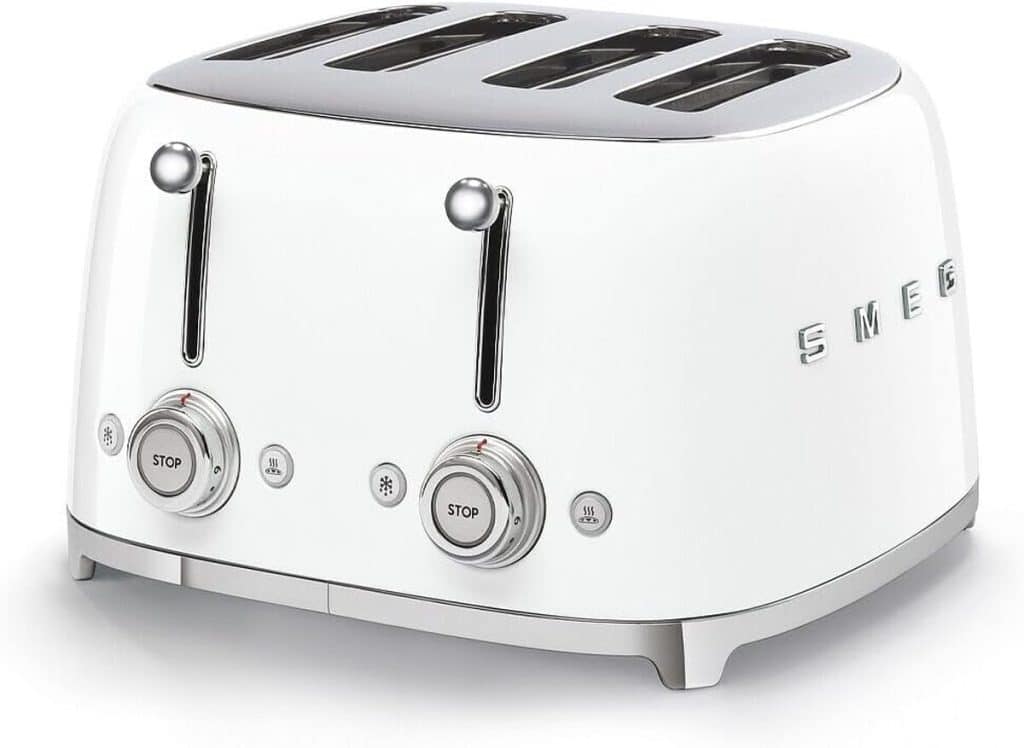 Test du grille-pain Smeg TSF03WHEU : performance et design blanc