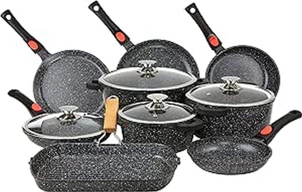 Test : batterie de cuisine Kamberg 24 pièces, fonte et pierre