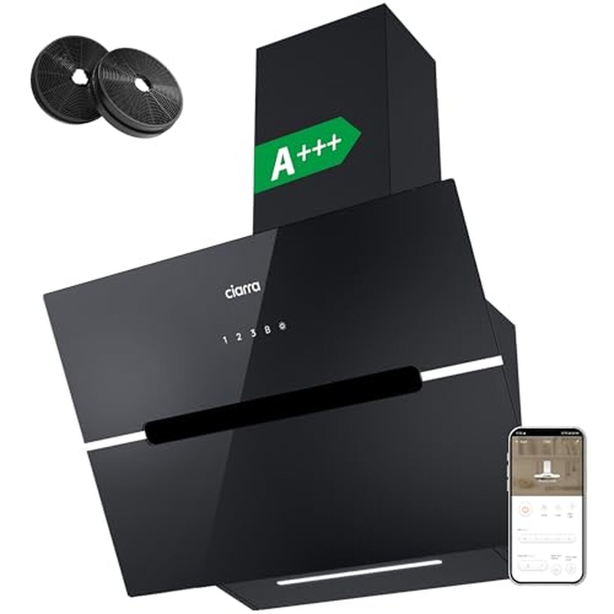 Test de la hotte Ciarra CBCB6736F : puissance et design