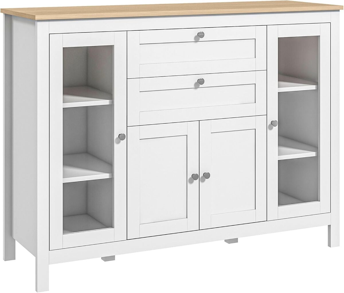 Test du buffet HOMCOM avec étagères réglables et portes vitrées