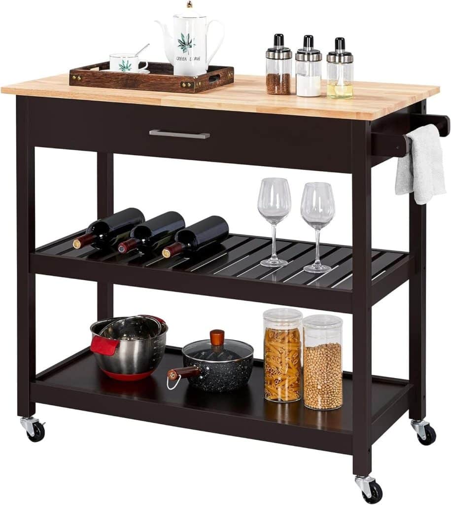 Test du meuble de cuisine Yaheetech sur roulettes : l'élégance mobile