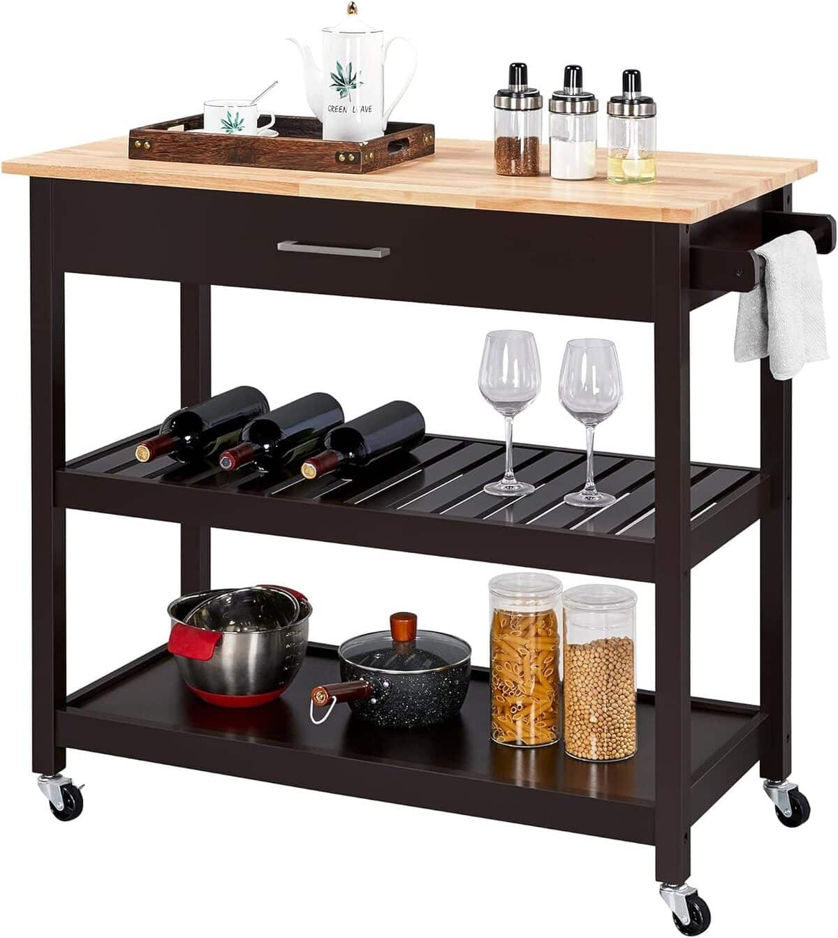 Test du meuble de cuisine Yaheetech sur roulettes : l'élégance mobile