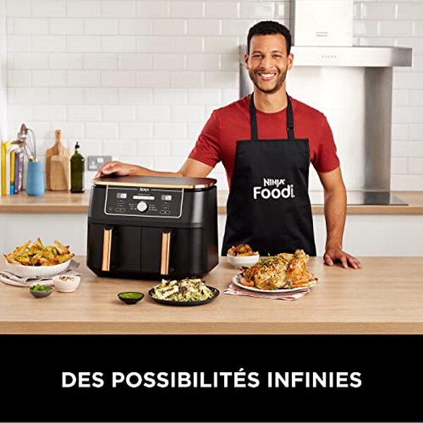 Découvrez notre avis sur la friteuse sans huile Ninja Foodi MAX Dual Zone 9, 5 L 6-en-1 : ses avantages, fonctionnalités et performances détaillées pour une cuisine saine et rapide.