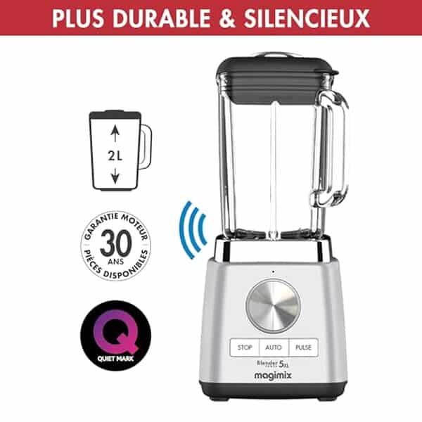 Découvrez notre test détaillé du blender Magimix Power 5XL : mixeur multifonction incontournable pour toutes vos préparations culinaires en chrome.