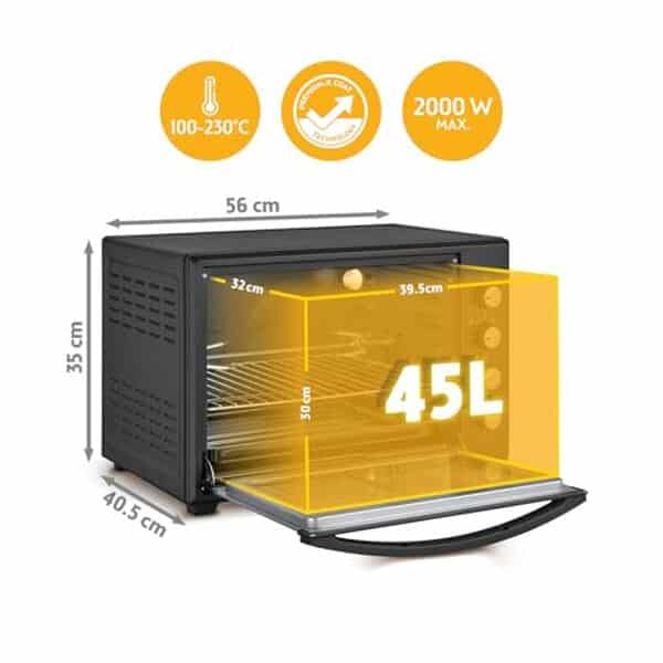 Découvrez notre test complet du mini-four tZS First Austria 45L 2000W : un appareil polyvalent et performant idéal pour toutes vos recettes.