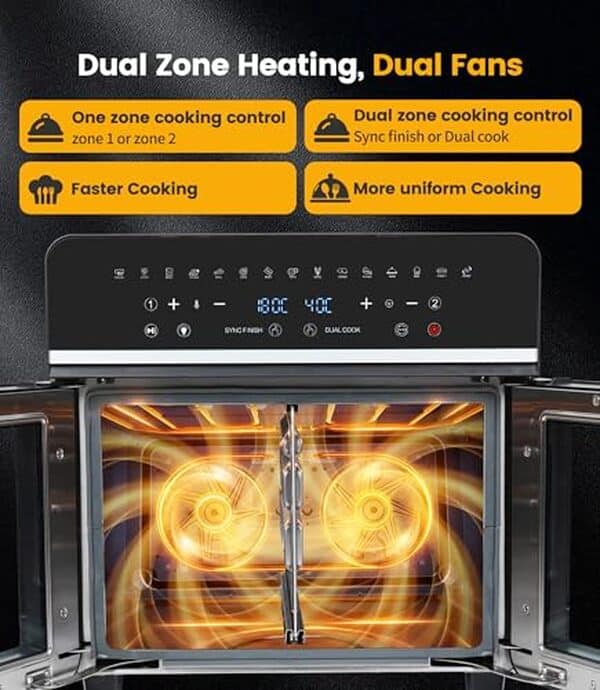 Découvrez notre avis sur le mini four friteuse sans huile Emphsism 23L : performance, capacité XXL et économie de matières grasses pour une cuisine saine et savoureuse