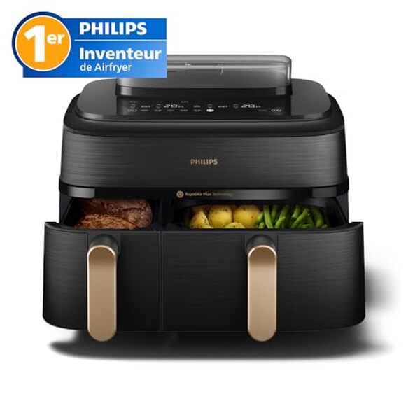Explorez la Philips Airfryer Série 5000 et son double panier vapeur innovant. Un appareil révolutionnaire pour des repas sains et rapides. Découvrez pourquoi cet Airfryer est un incontournable dans votre cuisine.