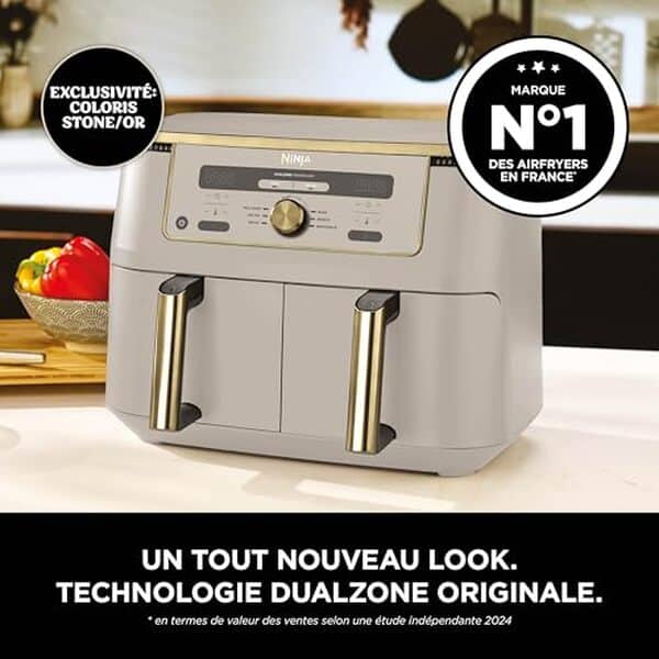 Découvrez notre analyse détaillée du ninja Air Fryer Dual Zone MAX, modèle DZ400EUSTGD : performance, design et grande capacité de 9, 5 L pour une cuisine plus saine.