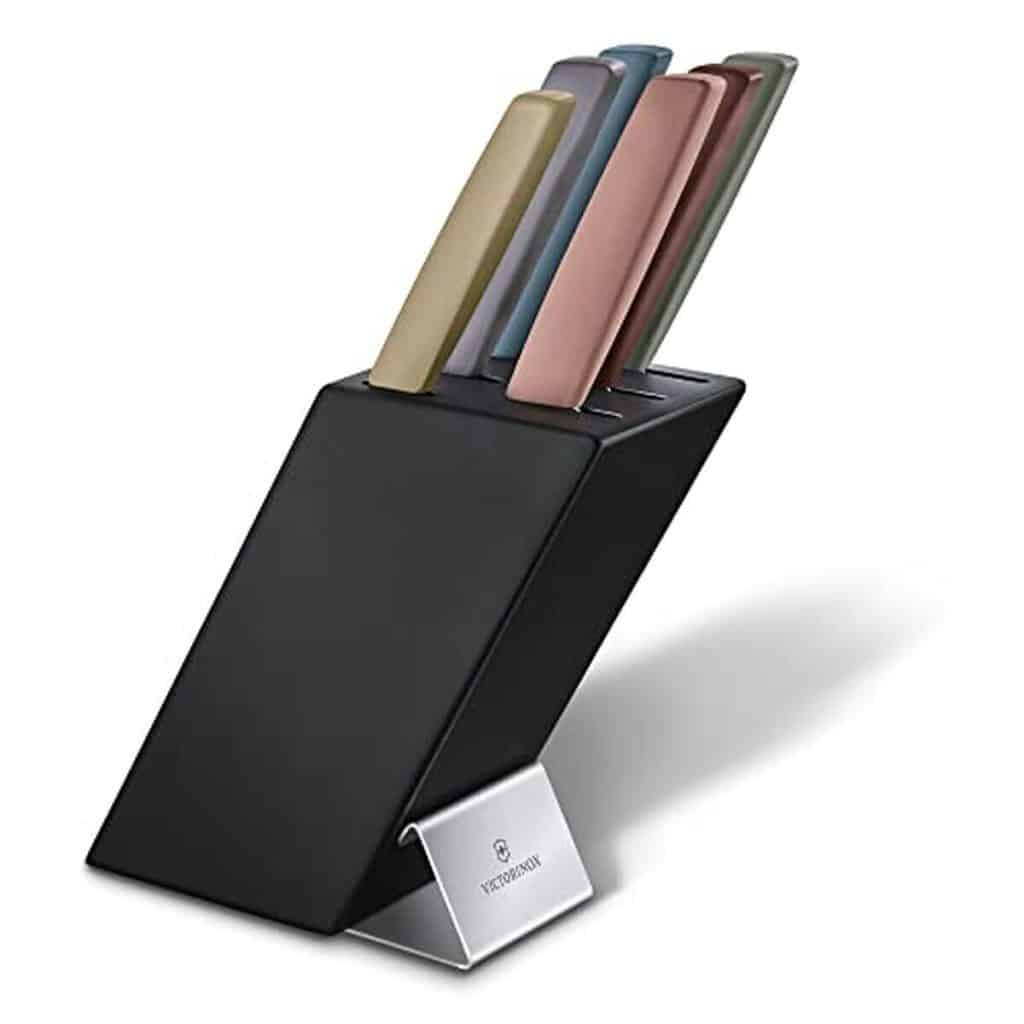 Test : bloc à couteaux Victorinox Swiss Modern, 6 pièces multicolores