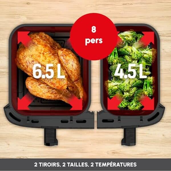 Découvrez notre test complet du moulinex Dual Easy Fry XXL. Un air fryer avec deux tiroirs pour des repas sains et savoureux. Profitez d'une cuisson rapide et homogène, idéale pour les familles nombreuses.