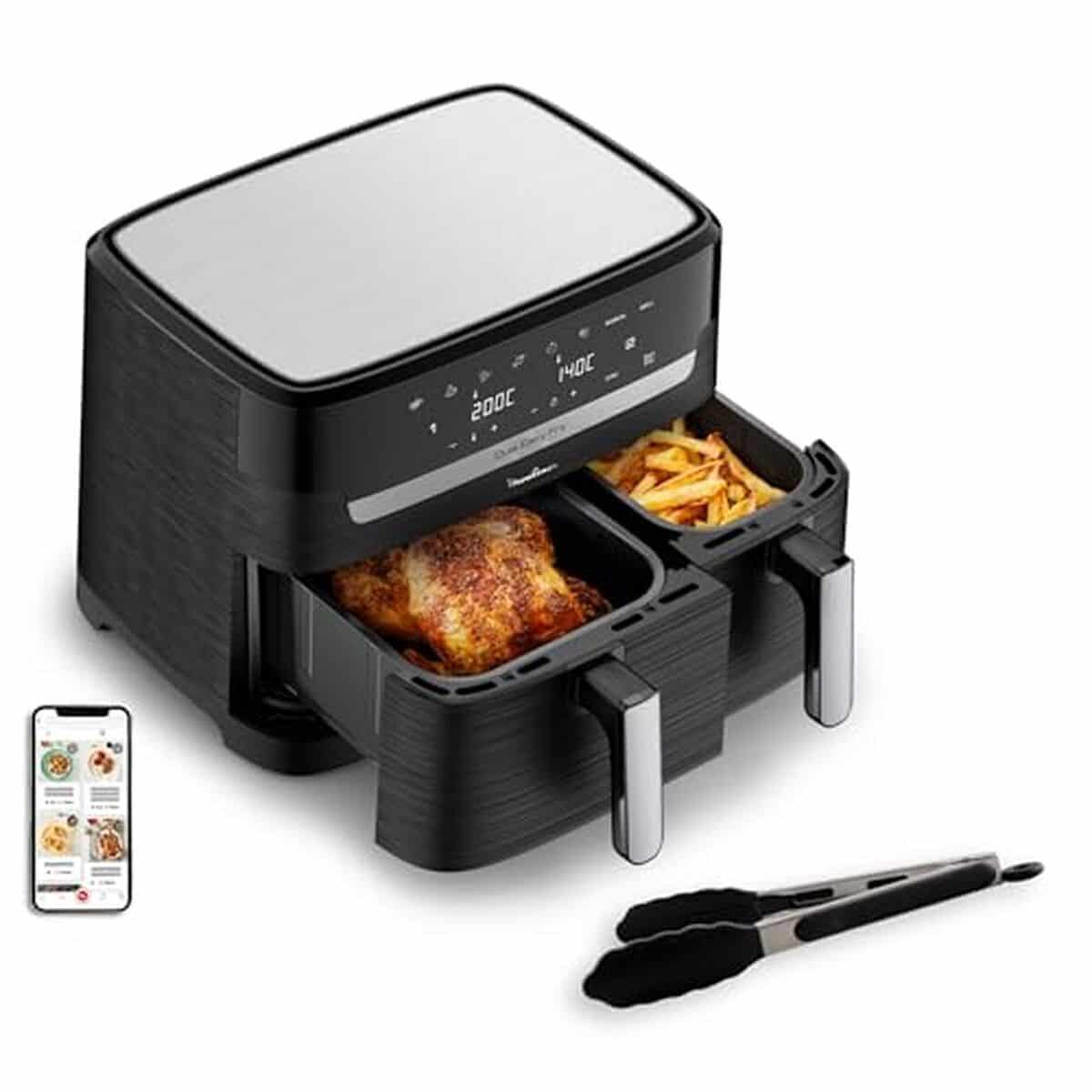 Test de la Moulinex Easy fry Essential inox : friteuse à air 8, 3L pour repas complets