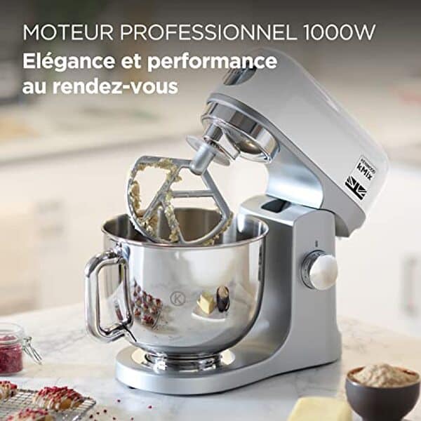 Découvrez le test complet du robot pâtissier Kenwood KMX750WH : évaluation de sa puissance, capacité et performances en pâtisserie.