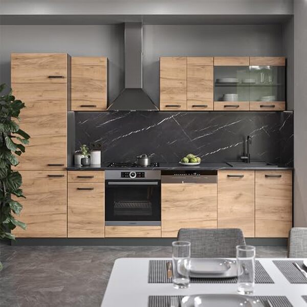 Découvrez notre analyse complète de la cuisine Vicco R-Line 300 cm au design chêne doré et anthracite : qualité, style et conseils d'installation pour une cuisine moderne et pratique.