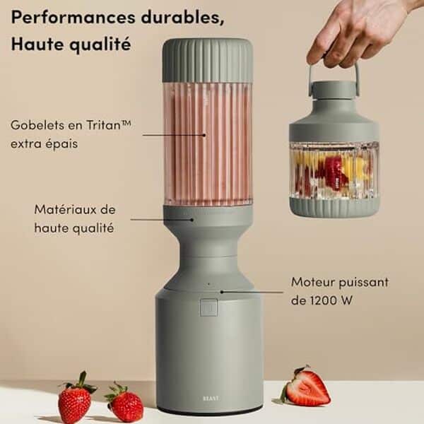 Découvrez notre test du blender Beast 1200W avec ses 3 bouteilles portables : performance, puissance et praticité pour vos smoothies maison. 